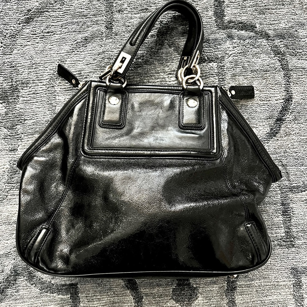 Banana republic, leather, black bag/ purse. Unique design, like new condition.